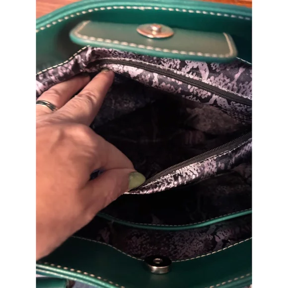 Wilsons Leather All-in-One Tote Satchel Shoulder Bag Structured Emerald Green
OS - Picture 11 of 12